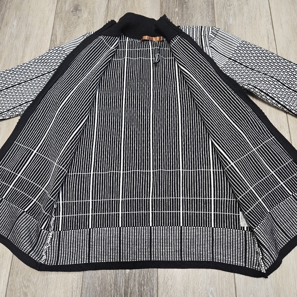 Belldini Vintage Y2K Rhinestone Zipper Cardigan Sweater Geometric Women's Large - Picture 4 of 8